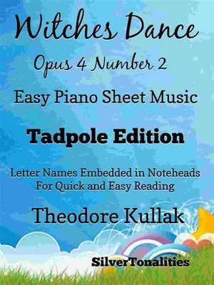 cover image of Witches Dance Opus 4 Number 2 Easy Piano Sheet Music Tadpole Edition
